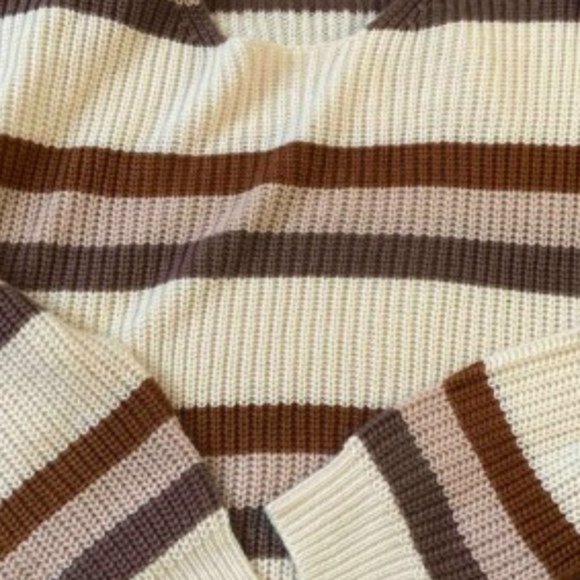 Multi color Stripes Knit Oversized Sweater Lounge - Picture 6 of 8
